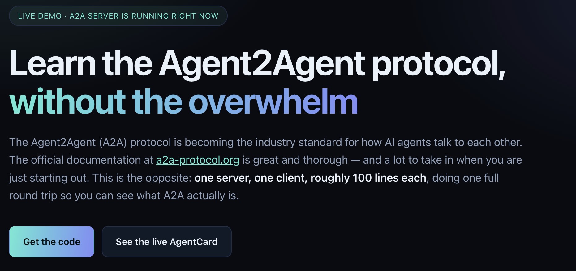 Preview of Learn A2A