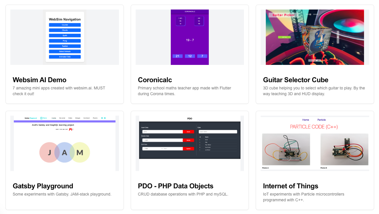 Preview of Mini-sites and tests