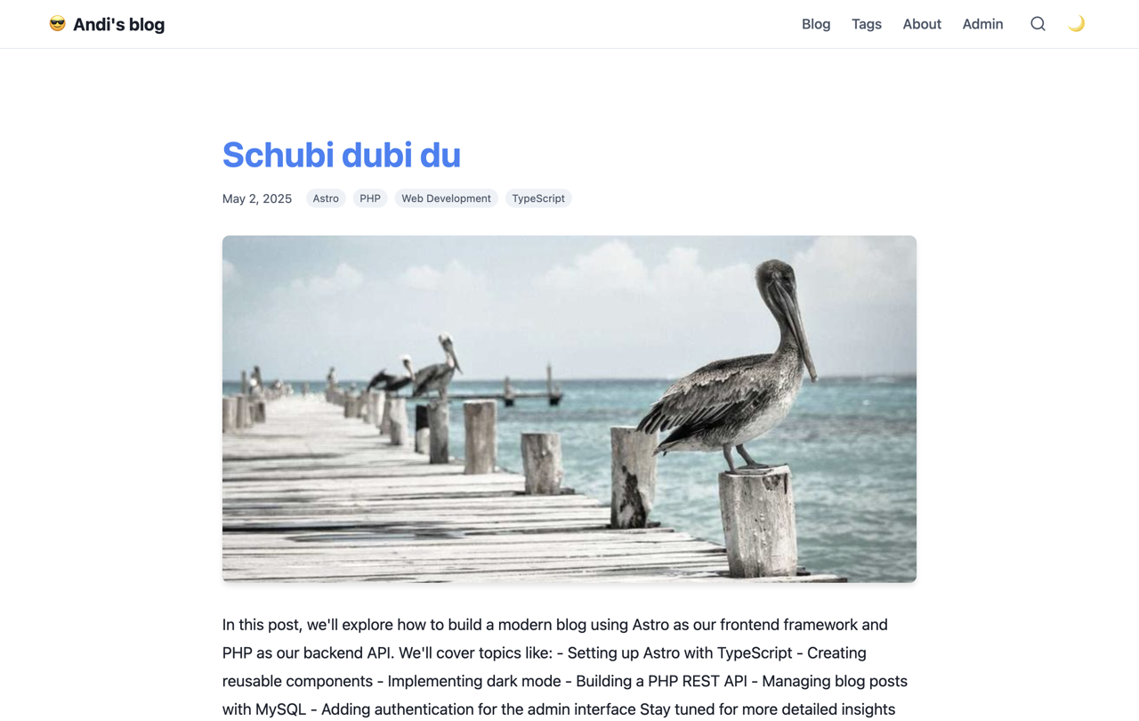 Preview of Personal Blog